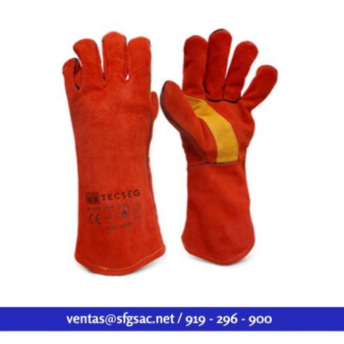 Tecseg, Guante soldador GS400 con Refuerzo , 12/Paquete